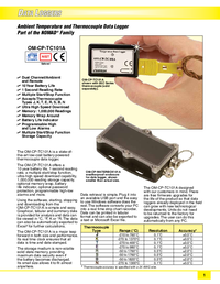 Thumbnail of document Data Sheet - OM-CP Ambient Temperature & Thermocouple Data Logger, NOMAD Family